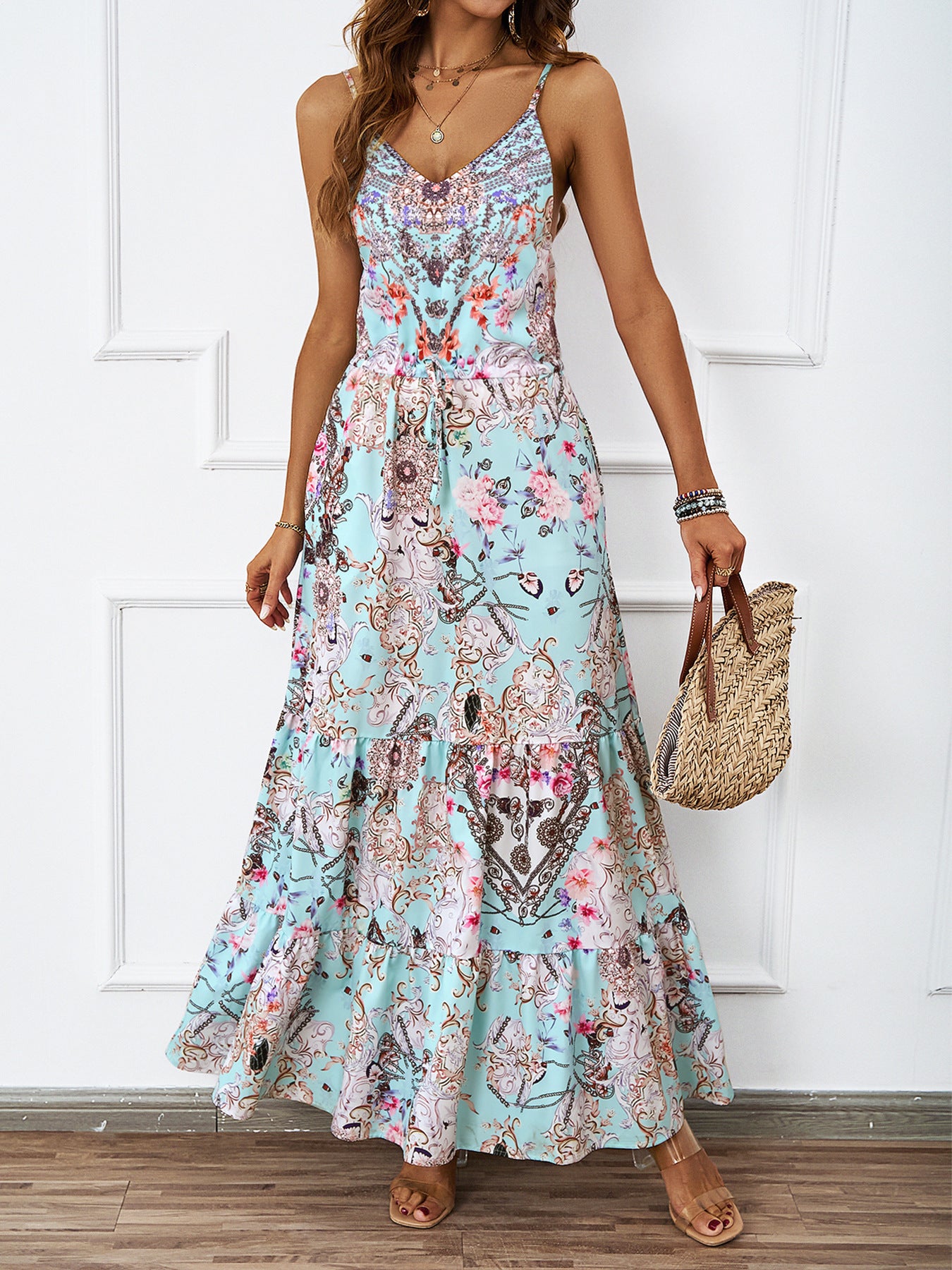 DVL407017D Bohemian Maxi Cami Dress