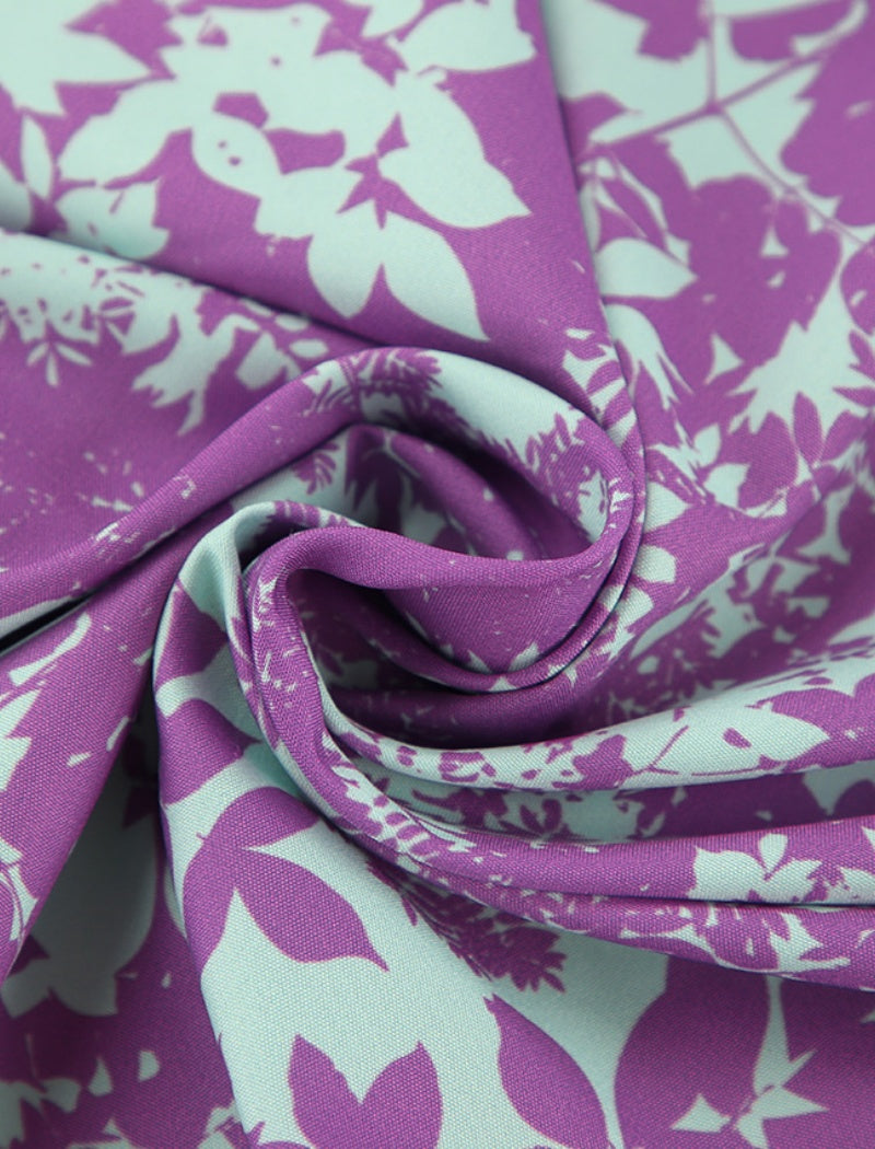 Floral Printed Matching Set with Wide-Leg Pants