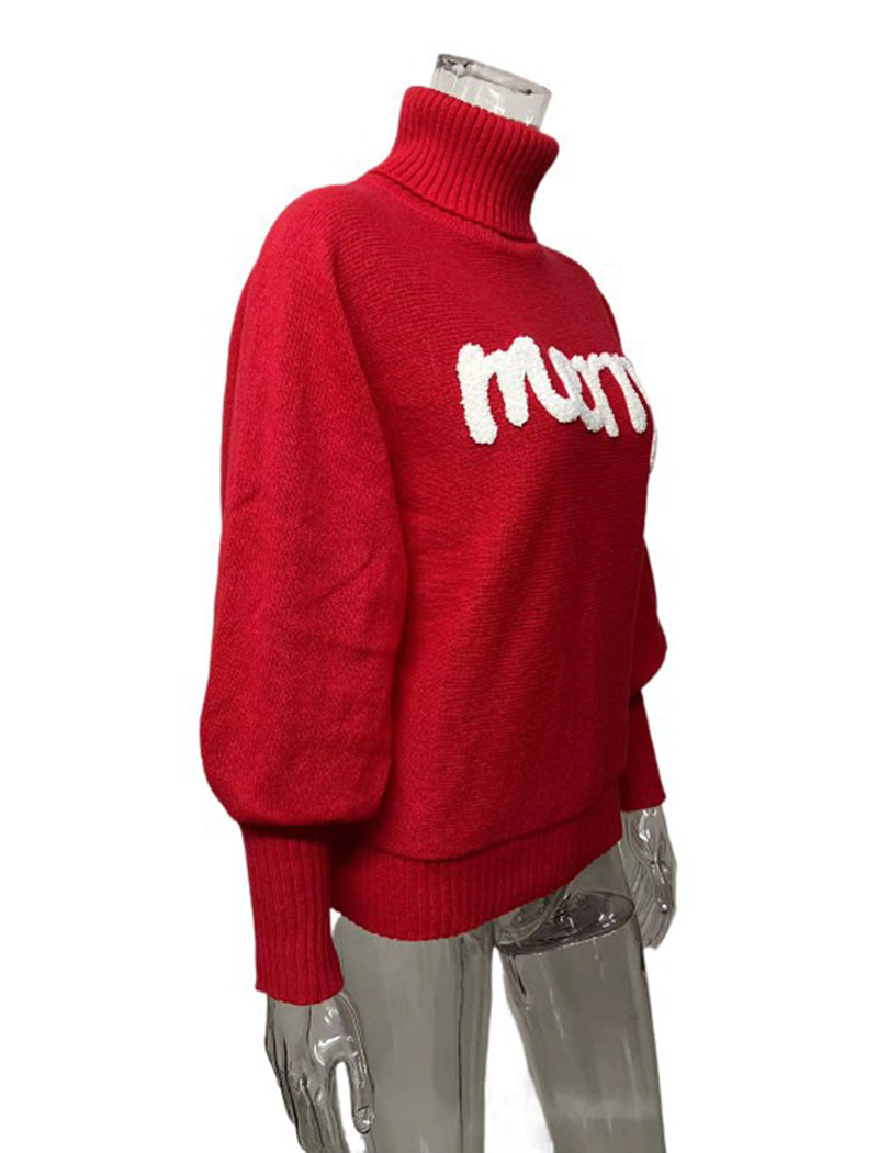 Oversized &quot;Merry&quot; Turtleneck Sweater