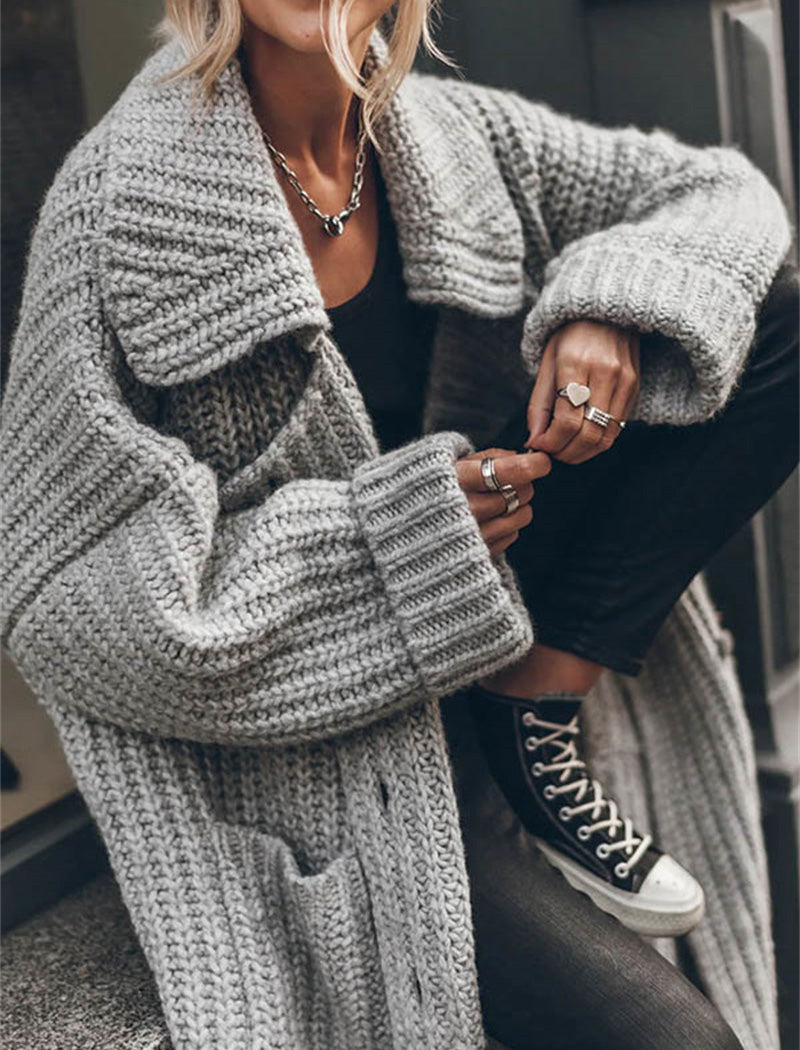 Chunky Knit Open Front Cardigan