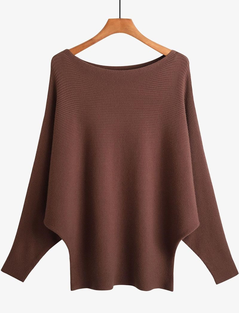 Relaxed Fit Ribbed Knit Sweater