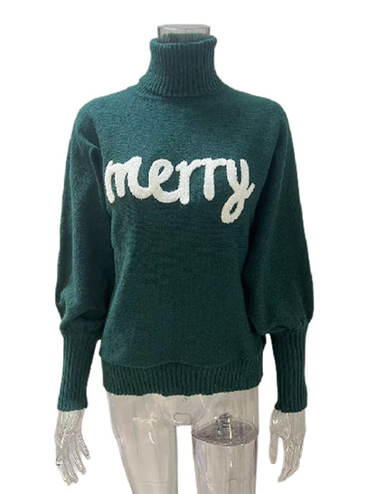 Oversized &quot;Merry&quot; Turtleneck Sweater