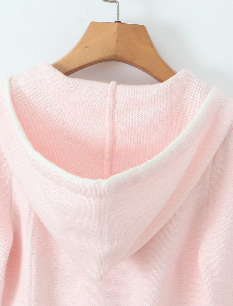 Ribbed Hoodie and Wide-Leg Pants Set