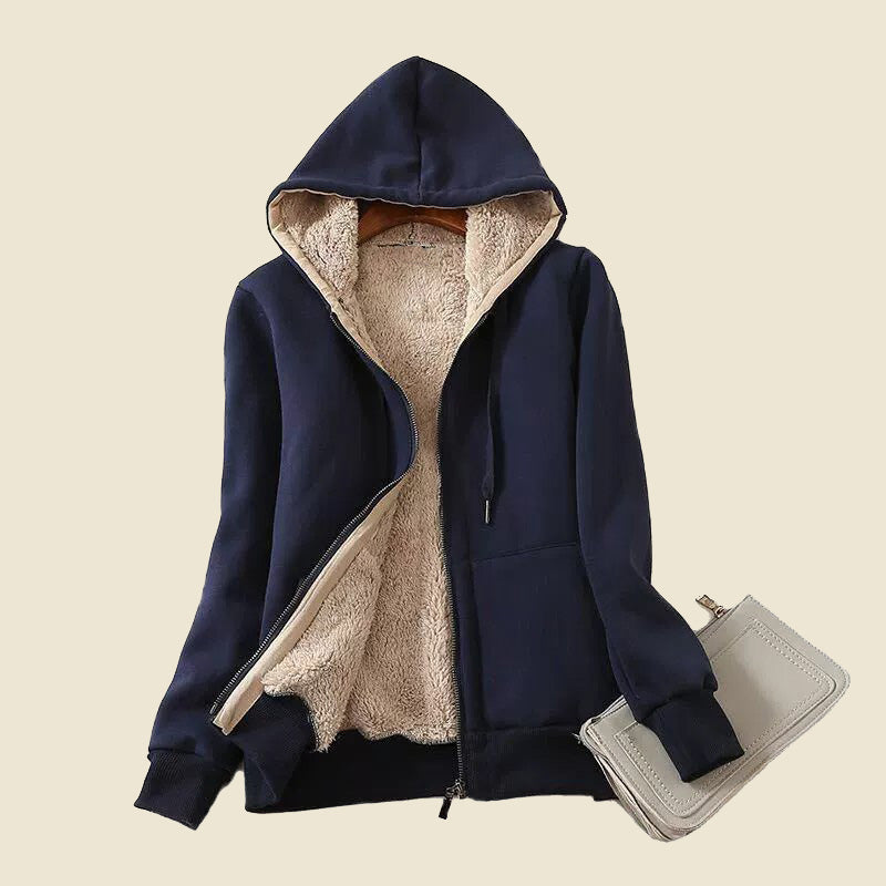 Fleece-Lined Zip-Up Hoodie