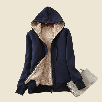 Fleece-Lined Zip-Up Hoodie