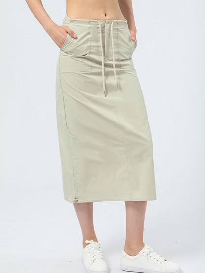 Drawstring Midi Skirt