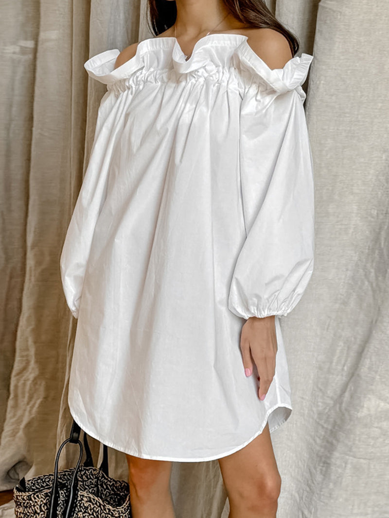 Ruffle Off-Shoulder Dress