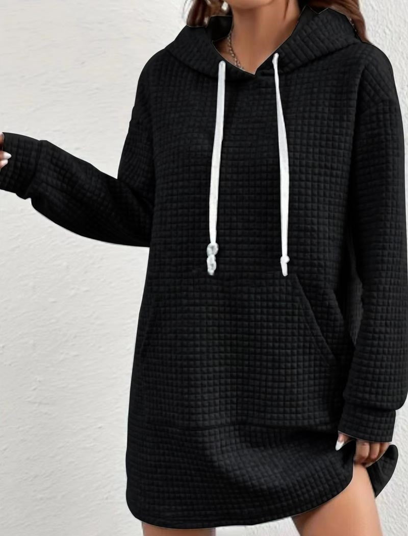 Solid Drawstring Hoodie