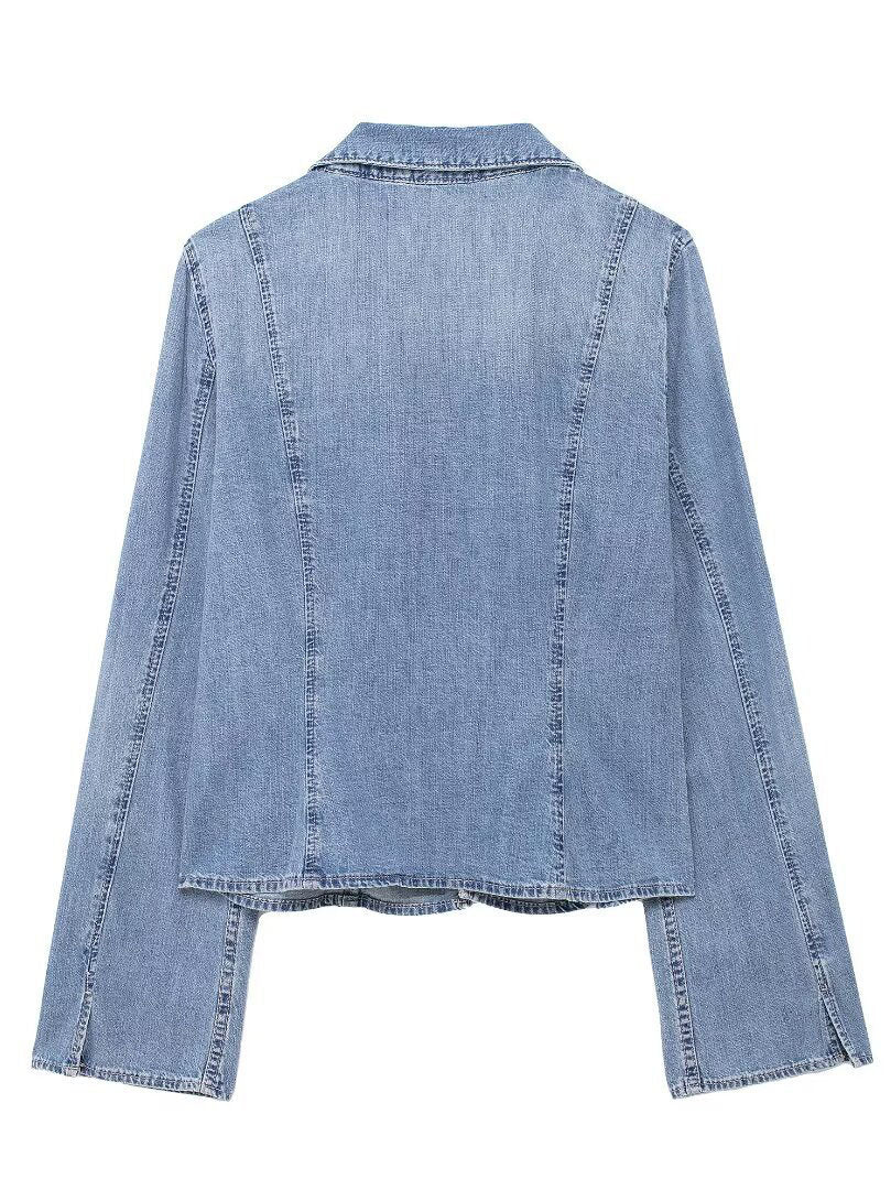 Tie-Front Denim Jacket