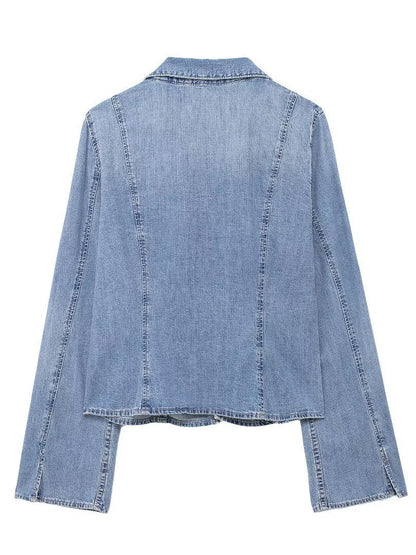 Tie-Front Denim Jacket