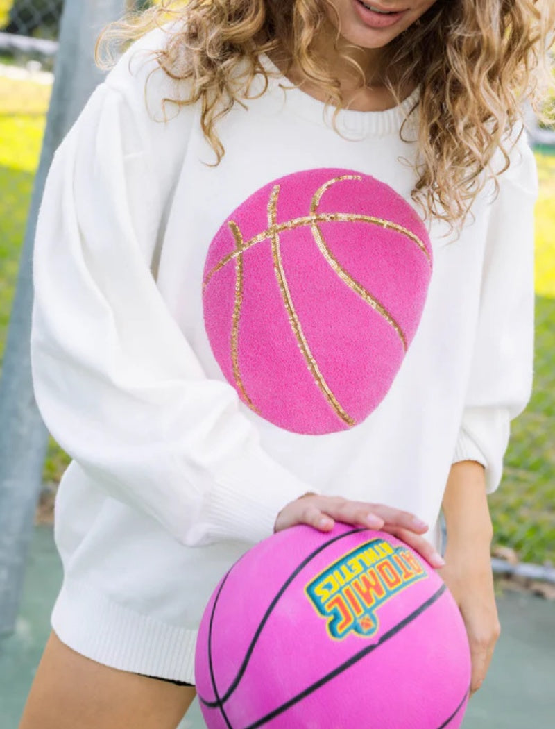 Graphic Basketball Print Top