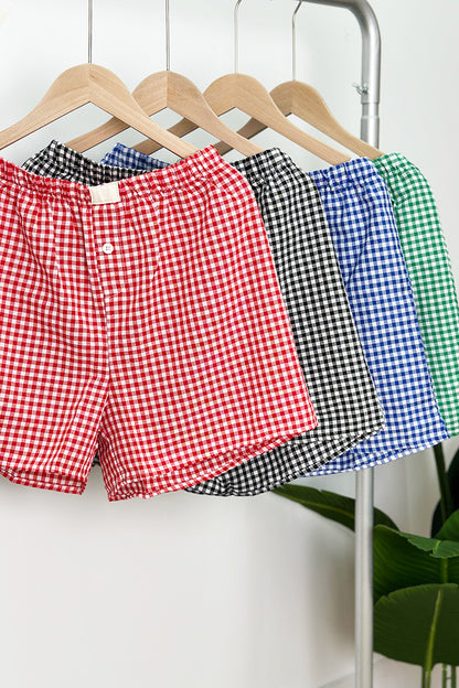 Gingham High-Rise Shorts