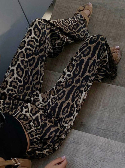 Leopard Wide-Leg Pants