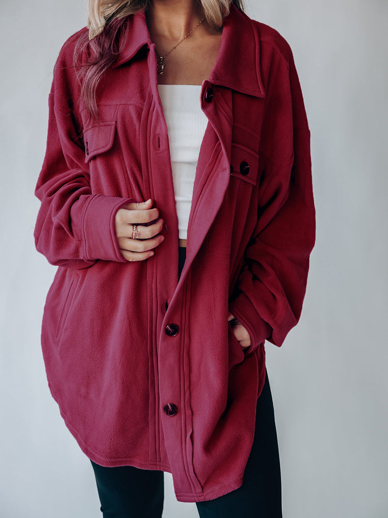 Oversized Button-Up Coat