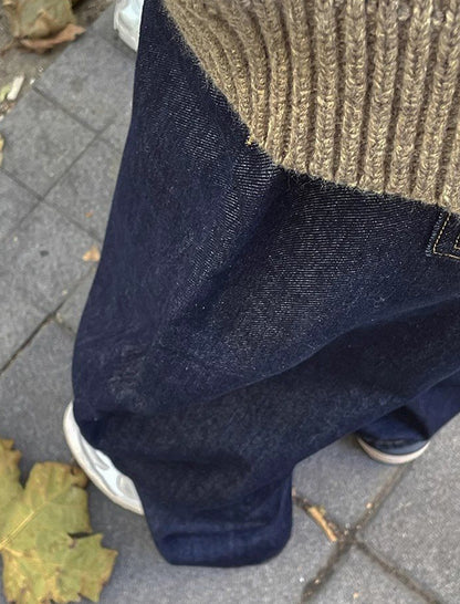 Loose-Fit Straight-Leg Denim Jeans