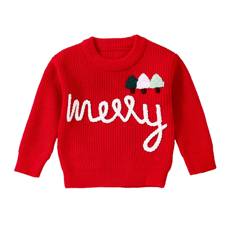 Christmas Letter Long Sleeve Sweater