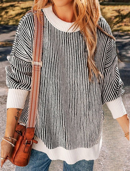 Striped Loose Knit Sweater