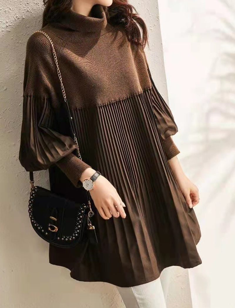 Lantern Sleeve Knit Dress