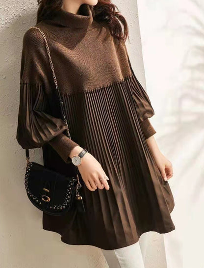 Lantern Sleeve Knit Dress