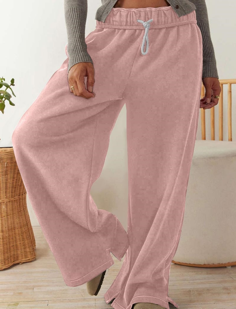 Split-Cuff Straight Casual Joggers