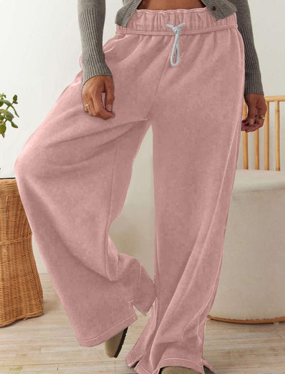 Split-Cuff Straight Casual Joggers