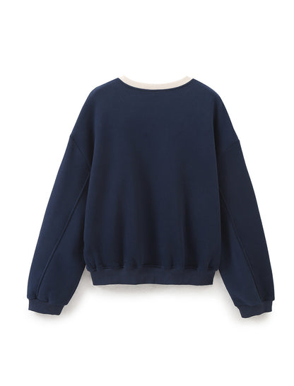 Letter Print Crewneck Pullover