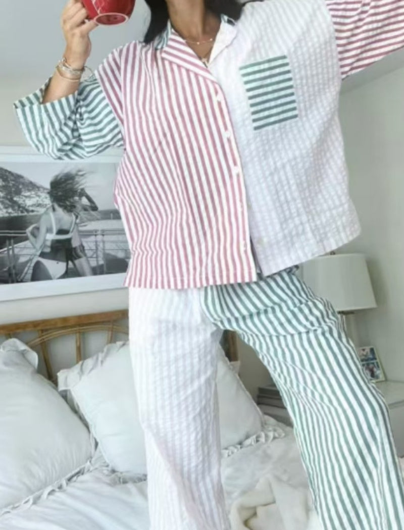 Stripe Shirt and Pants Set