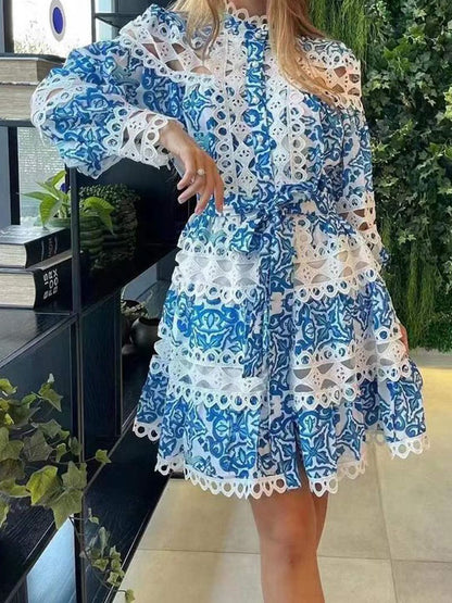 Floral Lace Long Sleeve Dress