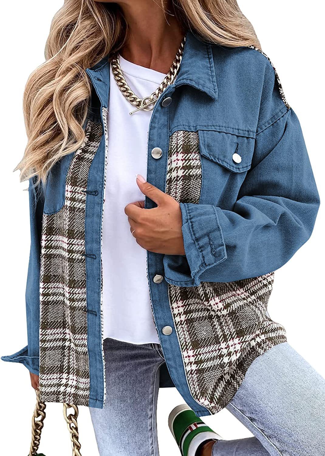 Patchwork Plaid Jacket