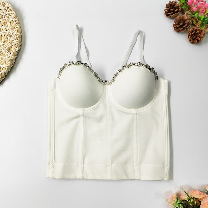 Rhinestone Beaded Waist Cinching Corset