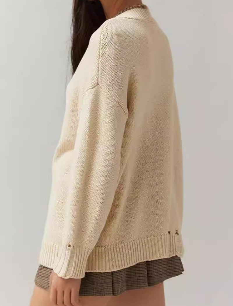 Round Neck Knit Sweater