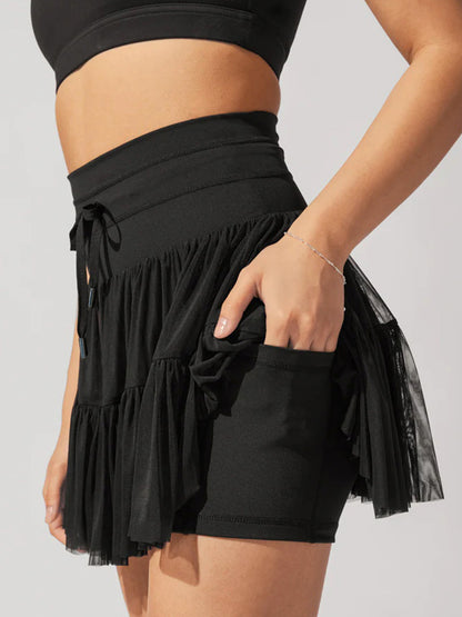 Tiered Ruffle Mini Skirt