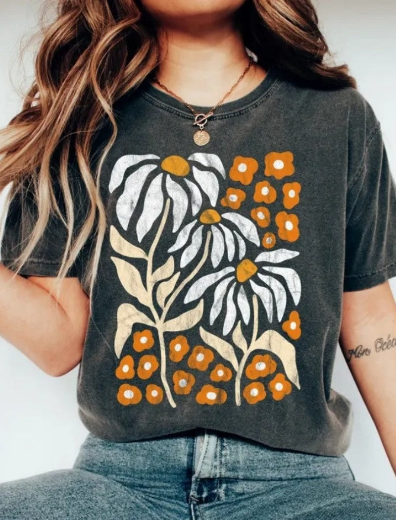 Floral Print Casual Tee