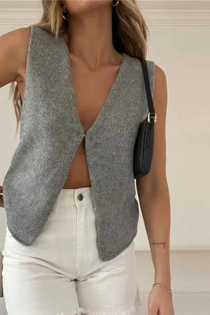 Open-Front Crop Vest