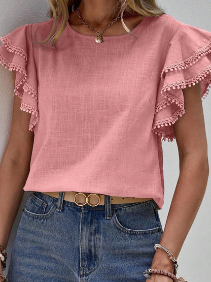 Ruffle Sleeve Top