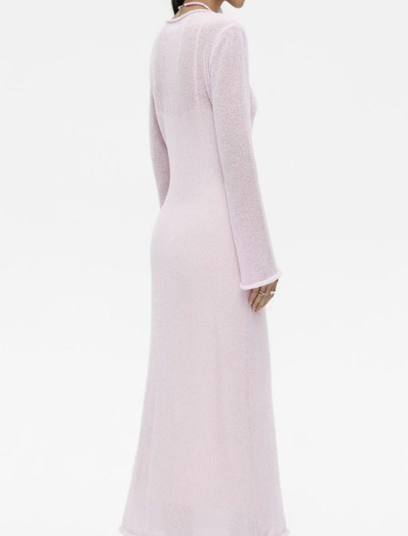 Sheer Long Sleeve Maxi Dress