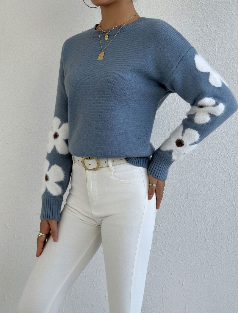 Floral Knit Sweater