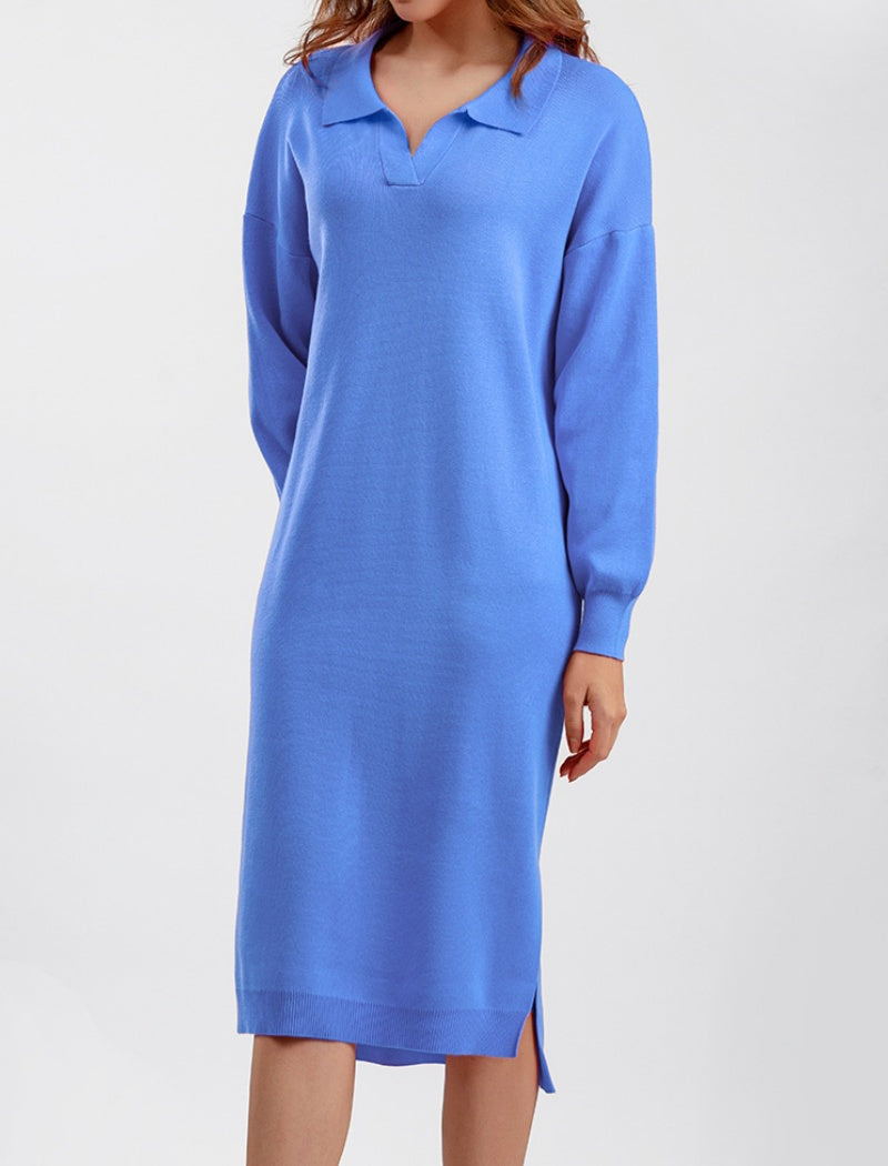 Knit Midi Polo Dress