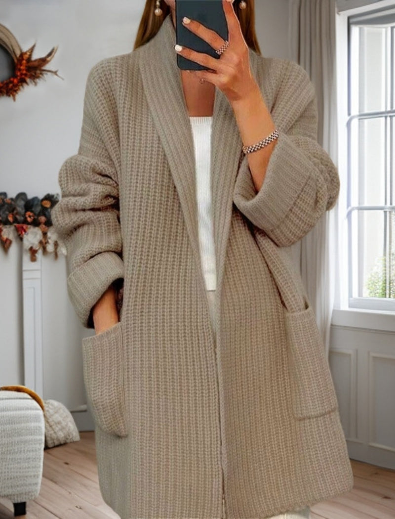 Cozy Knit Open-Front Cardigan