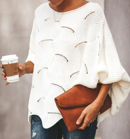 Loose Knit Batwing Sweater