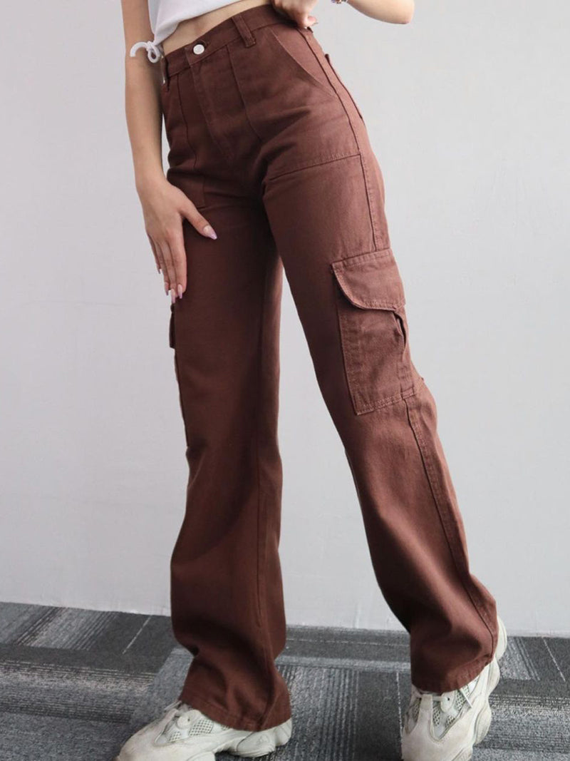 High-Waist Cargo Pants