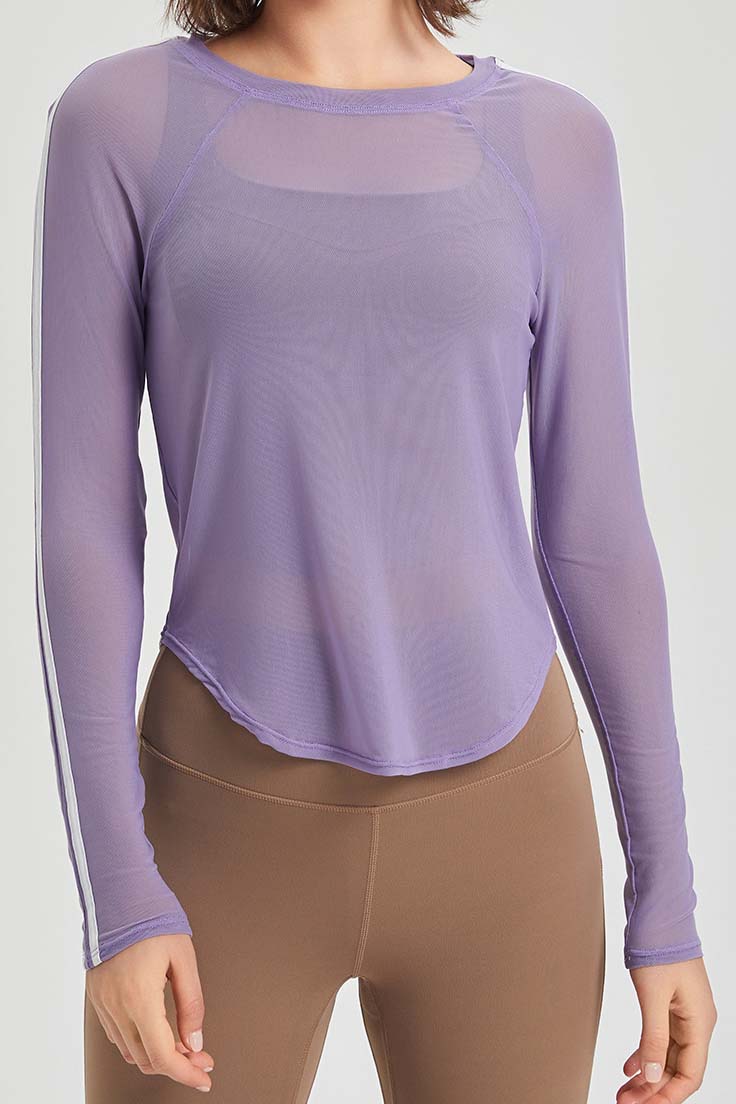 Sheer Long-Sleeve Top