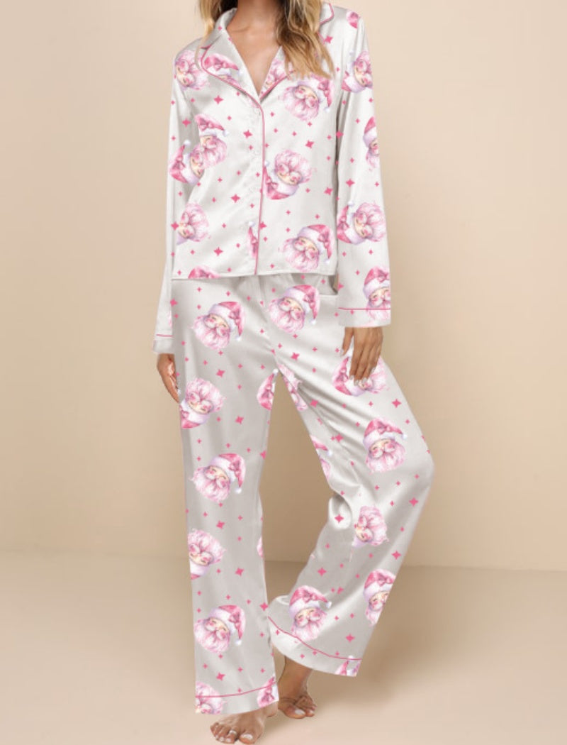 Floral Satin Pajama Set