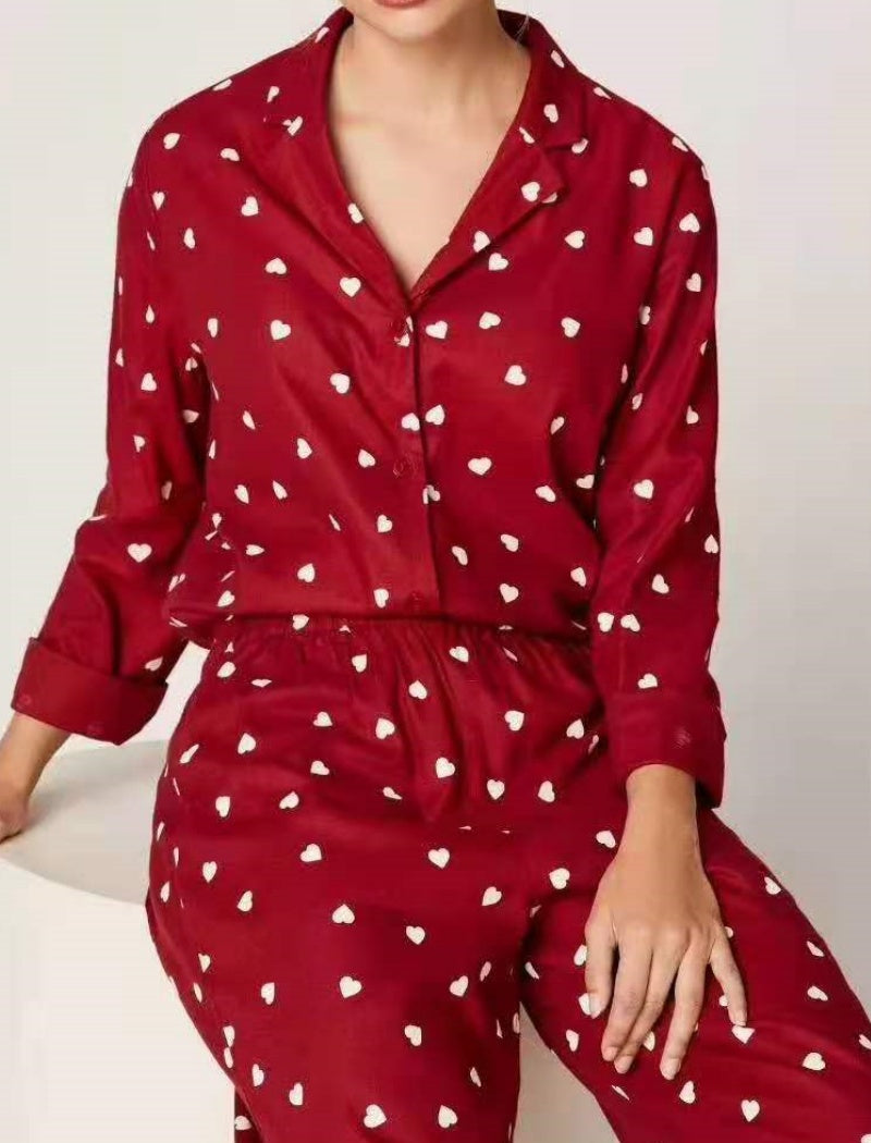 Printed Long-Sleeve Pajama Set