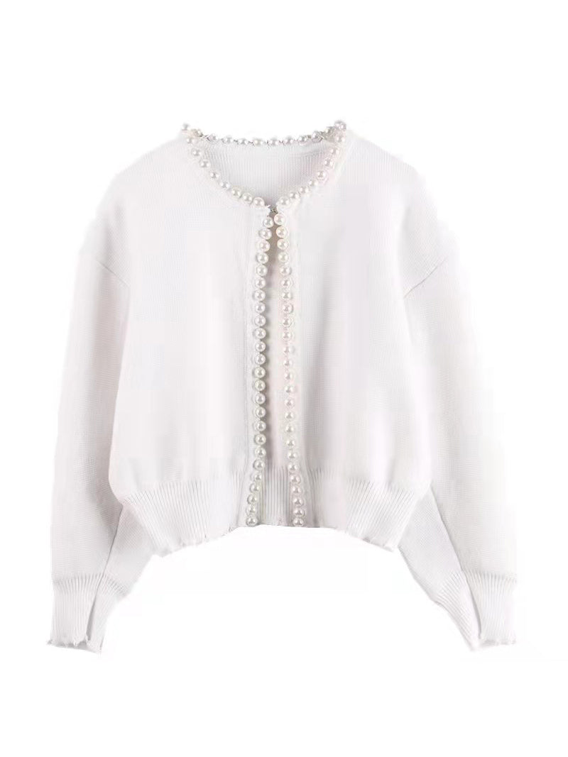 Pearl Open-Front Cardigan