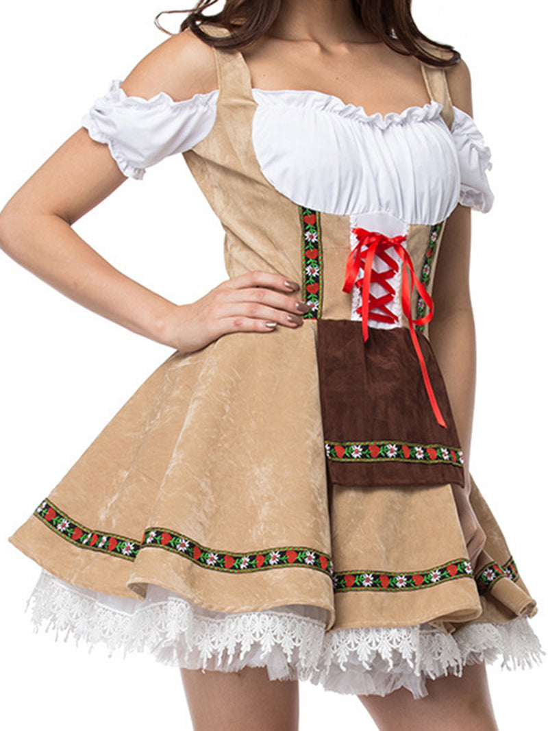 Patchwork Oktoberfest Mini Dress