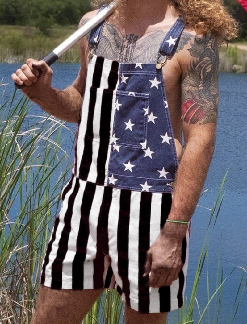 Patriotic Stars and Stripes Romper