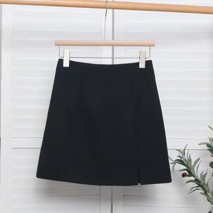 Minimalist Side-Slit A-Line Skirt