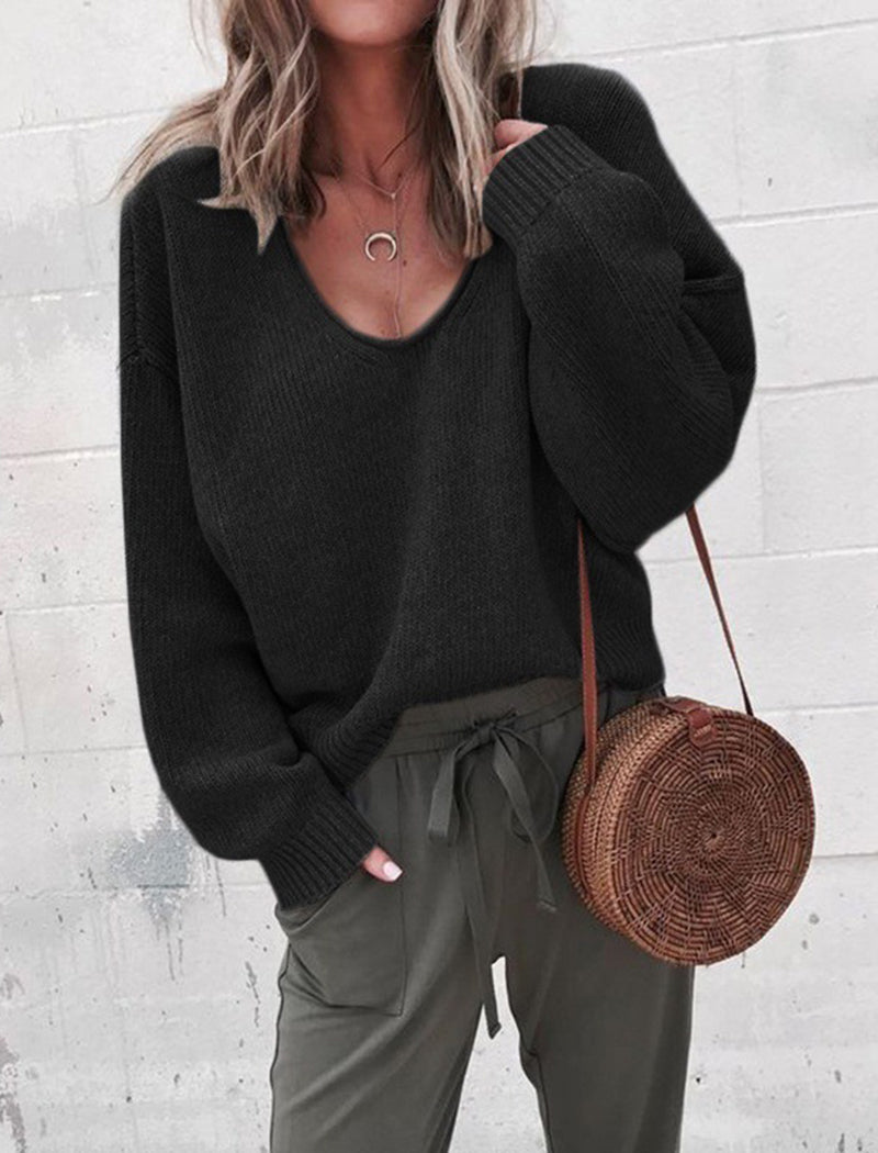 Oversized V-Neck Sweater