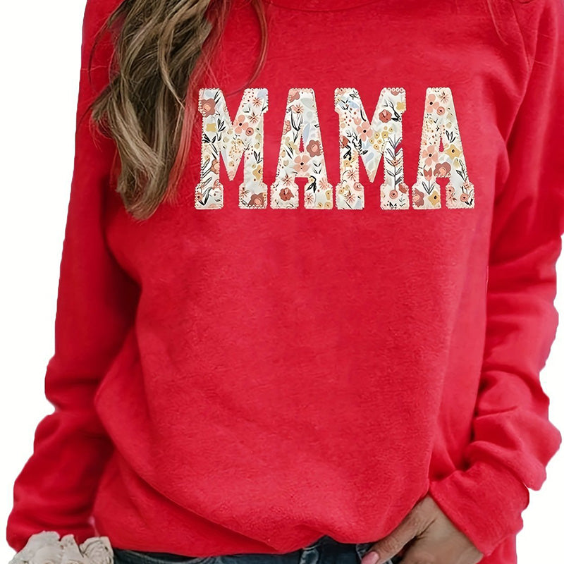 MAMA Printed Long Sleeve Top [NON-RETURNABLE]